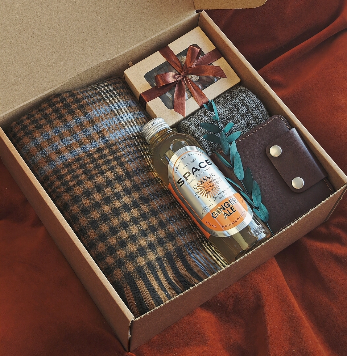 Мужской подарочный бокс в шоколадных тонах №139