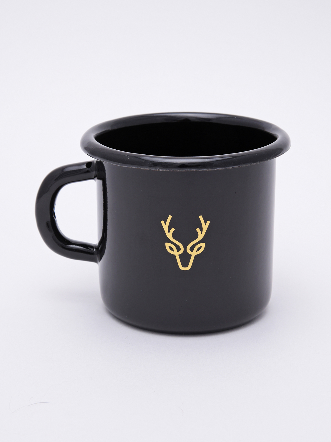 Эмалированная кружка "Golden deer" black