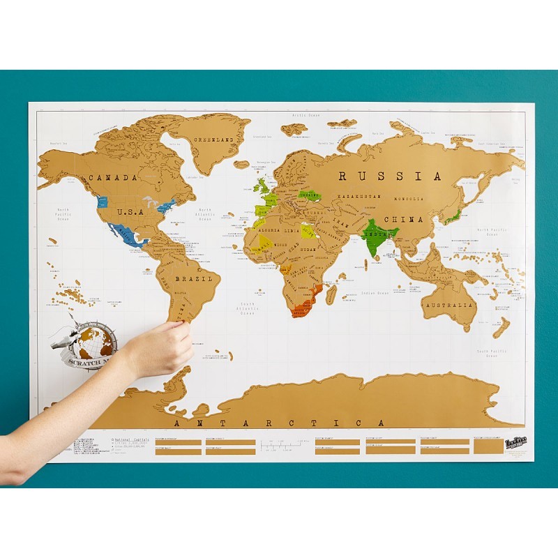 Скретч карта мира English с дефектом